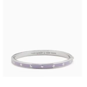 Kate Spade Lilac Spot the Spade Enamel Hinged Bangle